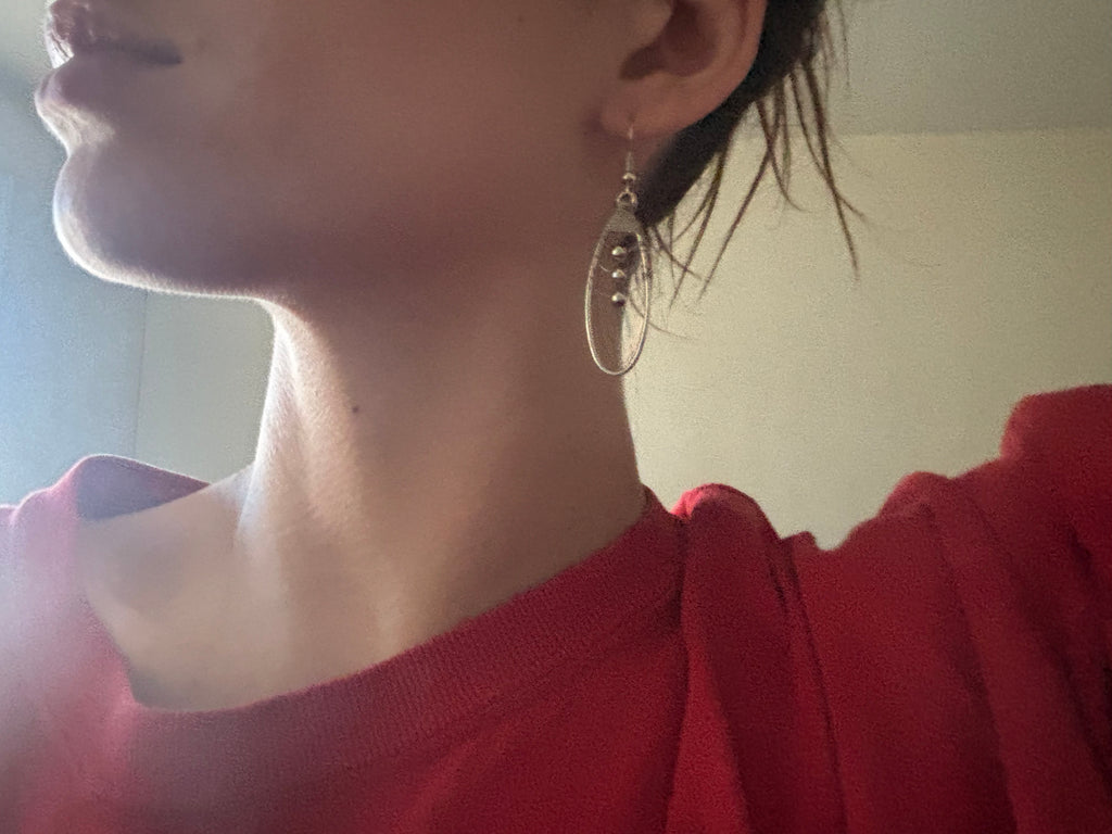 Handmade Silver Space Earrings