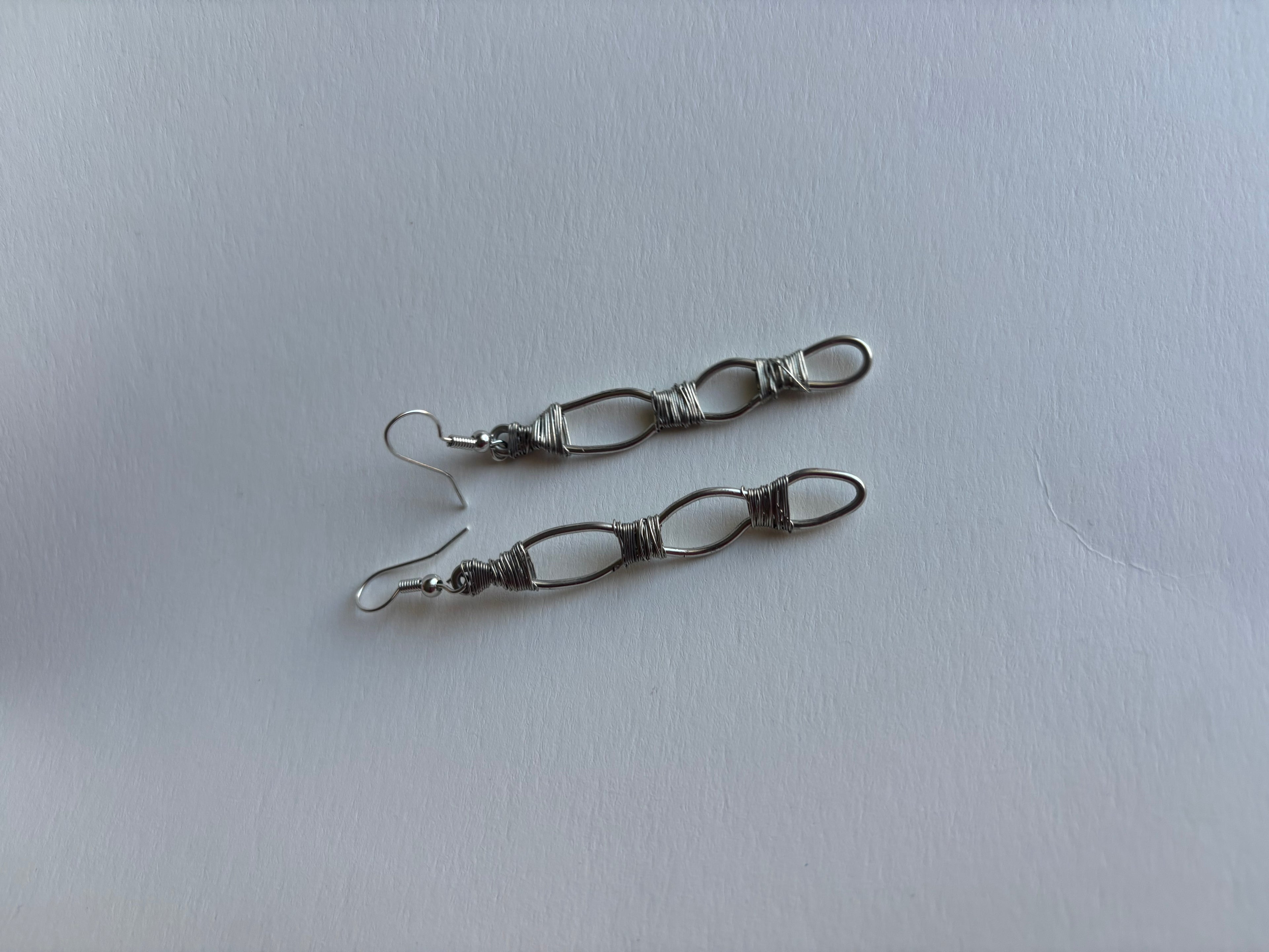 Handmade Triple Hoop Drop Earrings | Elegant Flowing Statement Design