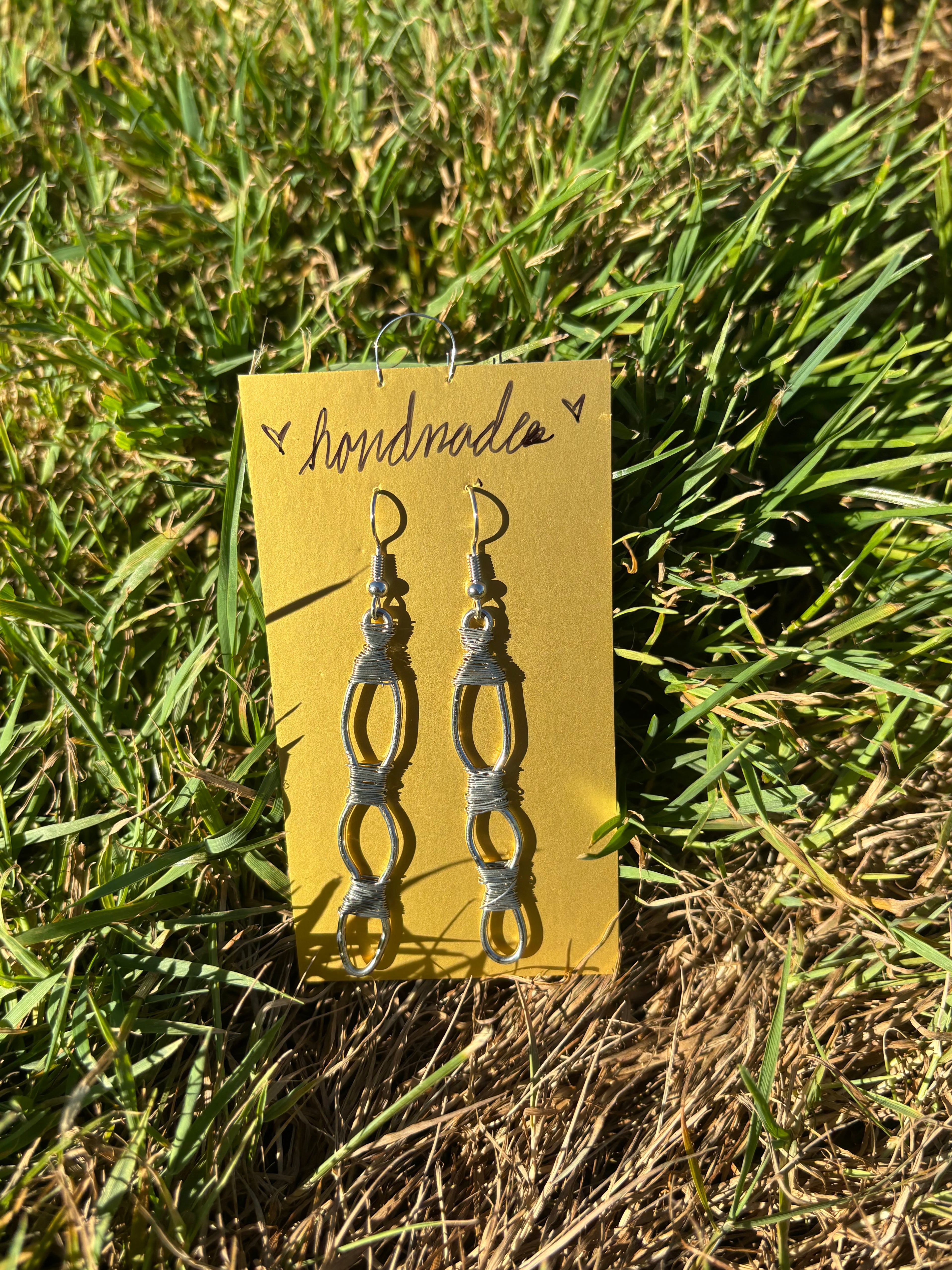 Handmade Triple Hoop Drop Earrings | Elegant Flowing Statement Design