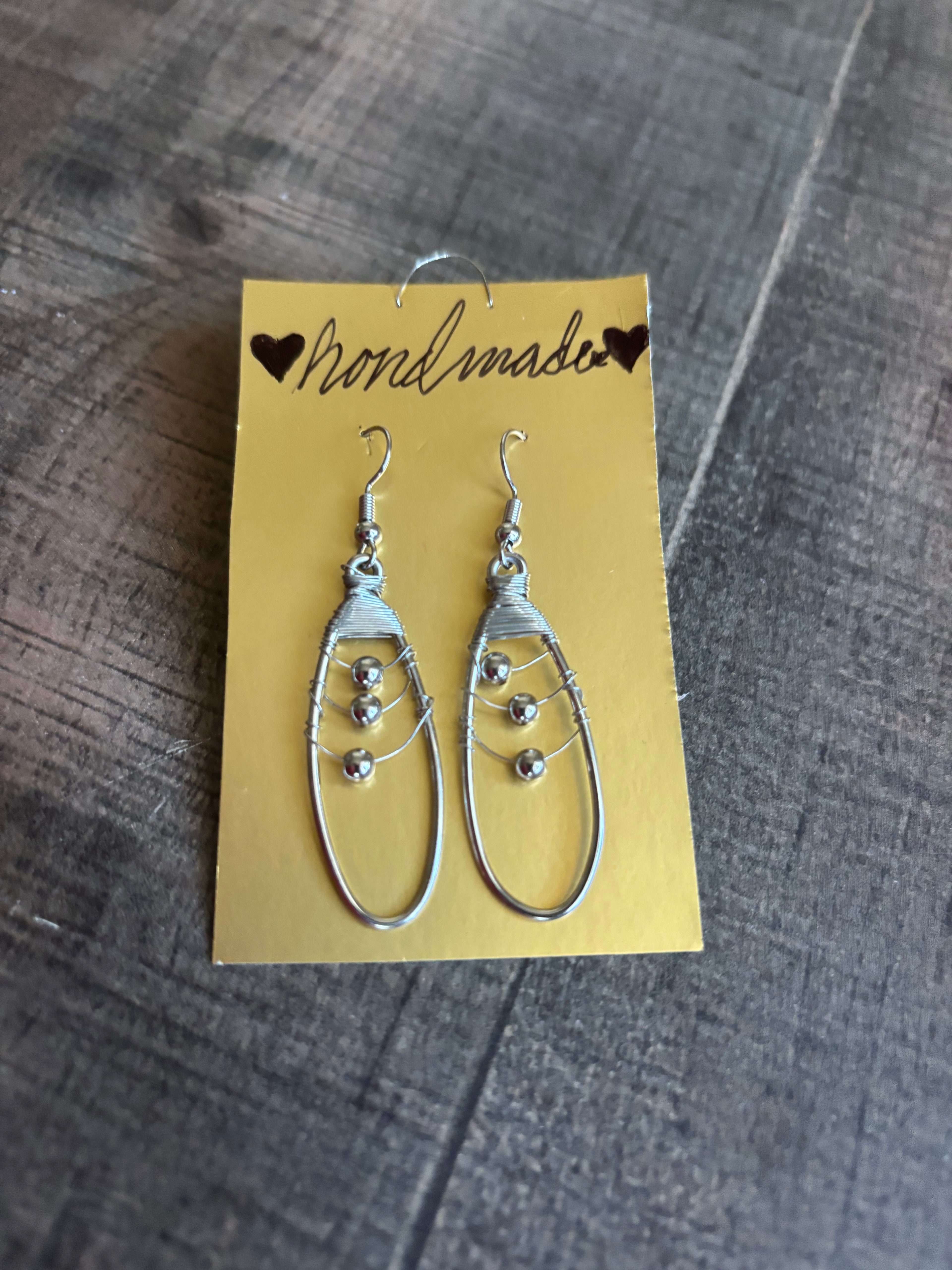 Handmade Silver Space Earrings