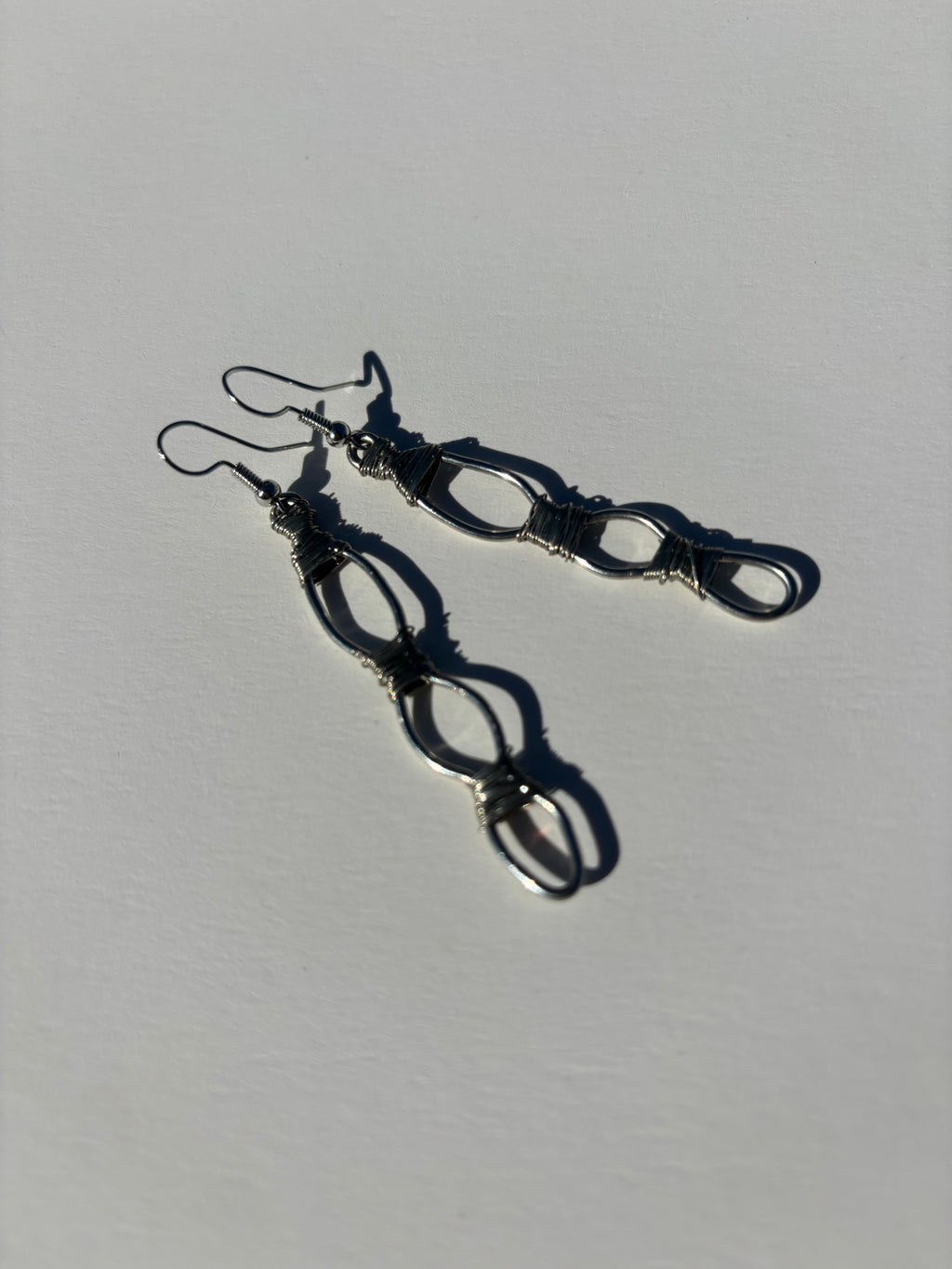 Handmade Triple Hoop Drop Earrings | Elegant Flowing Statement Design