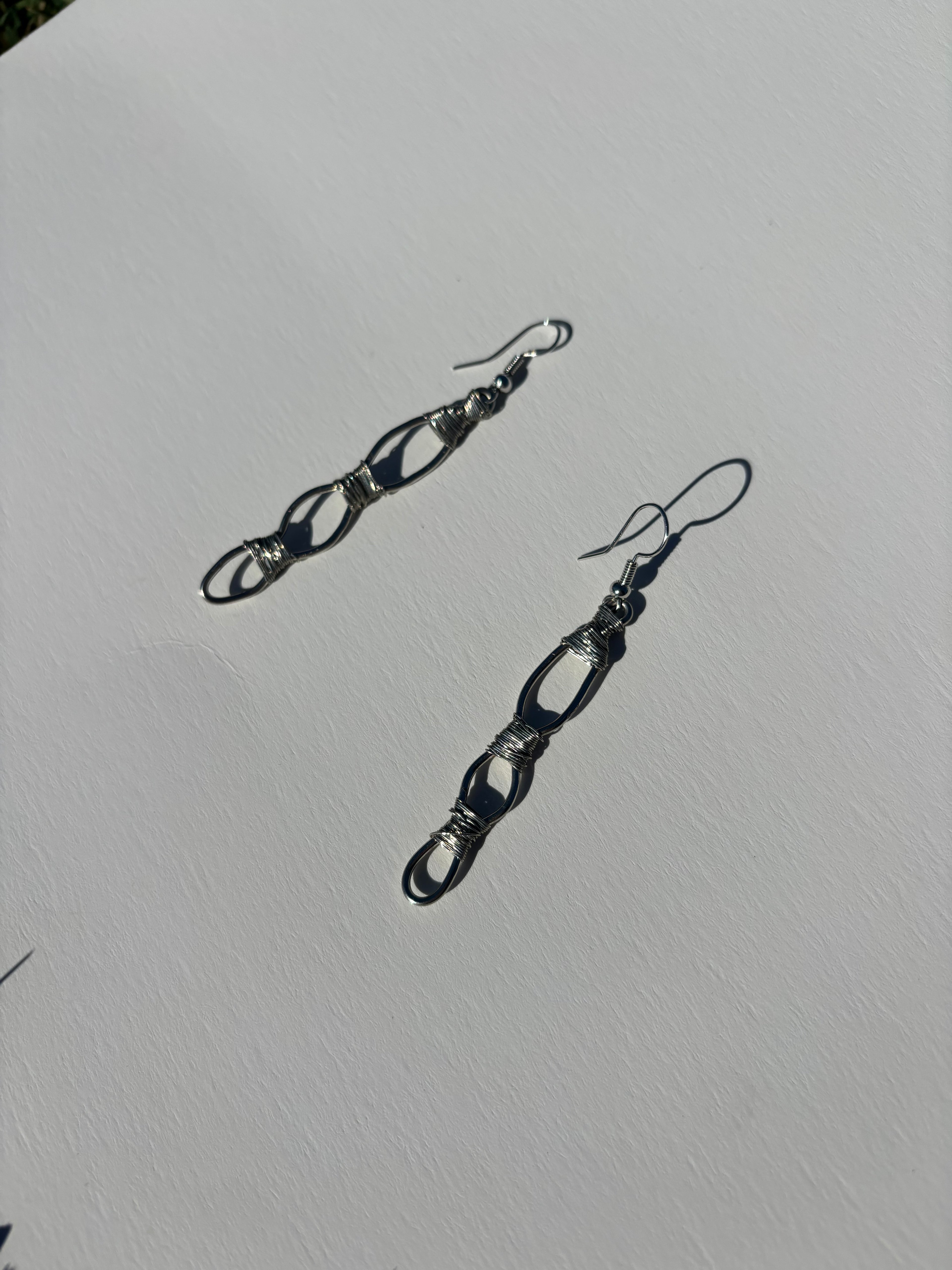 Handmade Triple Hoop Drop Earrings | Elegant Flowing Statement Design
