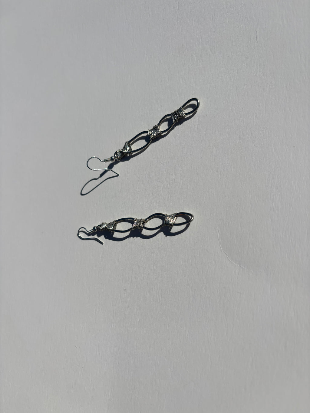 Handmade Triple Hoop Drop Earrings | Elegant Flowing Statement Design