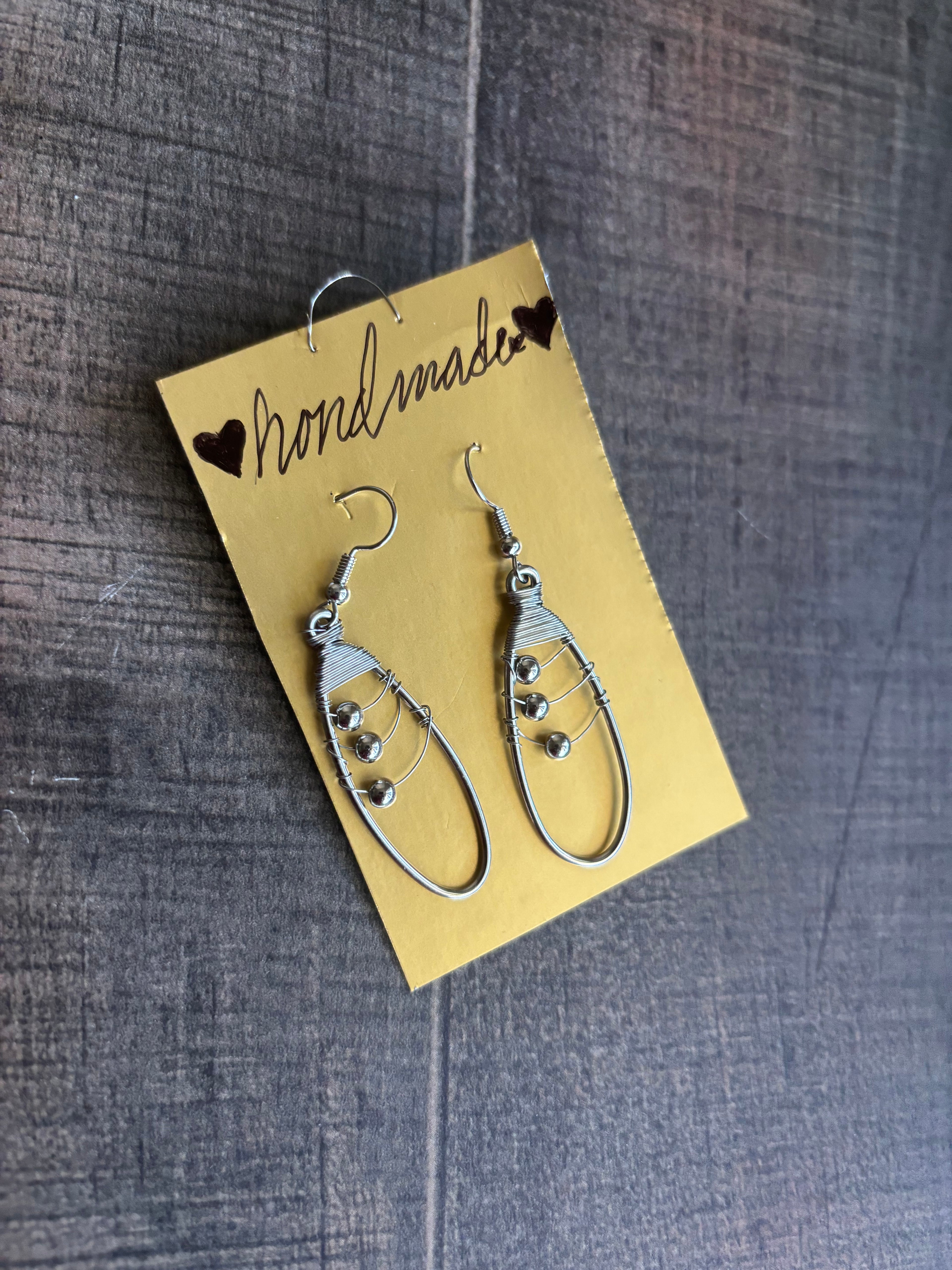 Handmade Silver Space Earrings