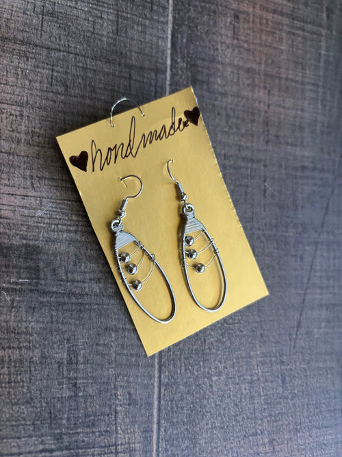 Handmade Silver Space Earrings
