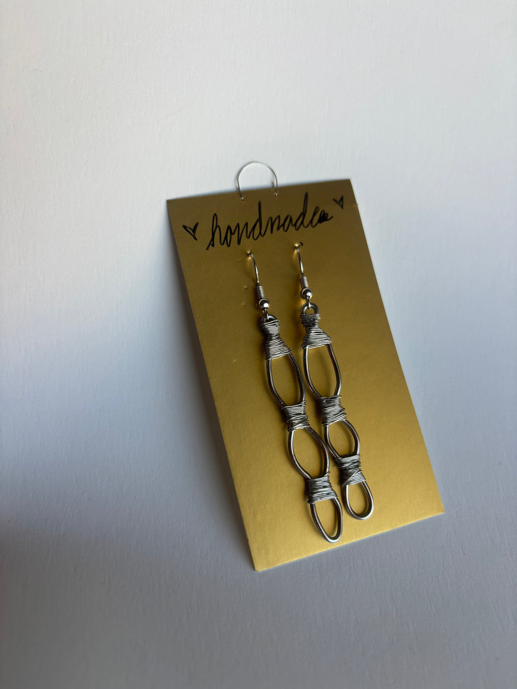 Handmade Triple Hoop Drop Earrings | Elegant Flowing Statement Design